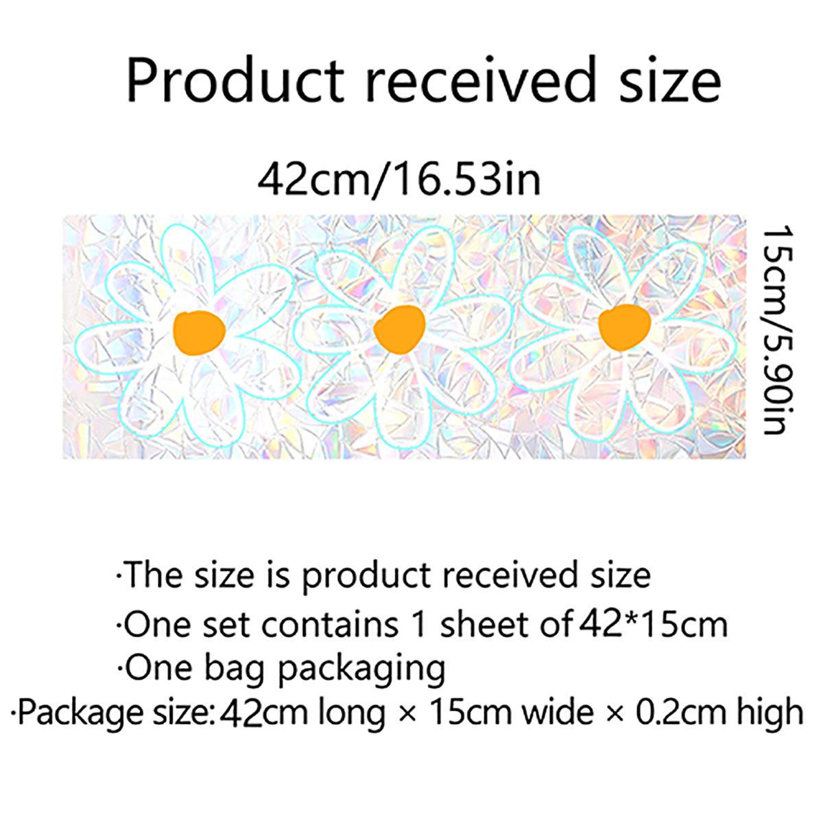 

Daisy Flower Sun Catcher Stickers Self Adhesive PVC Window Wall Decal Rainbow Maker Wallpaper Bedroom Home Decor