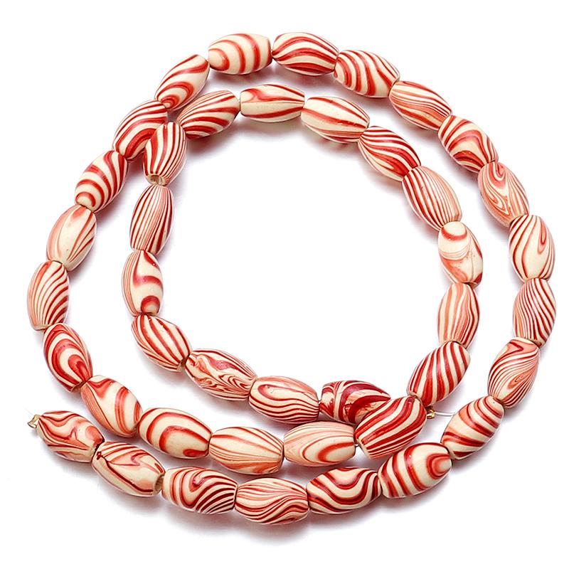 

1String Multicolor Natural Wooden Beads Water Flow Pattern Oval Wood Beads For DIY Craft Jewelry Bracelets Earrings Accessories