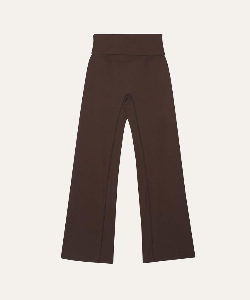 Obeleu Foldable Ribbed Pants - Brown