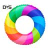 Anti-leak Kids Swimming Ring Smooth Fun Inflatable Rainbow Swimming Ring