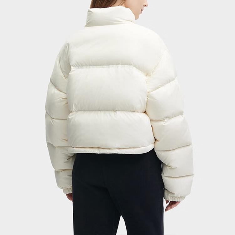 FILA Solid Color Logo Zip Stand Collar Long Sleeve Down Jacket Women outerwear White F51W349901FIV