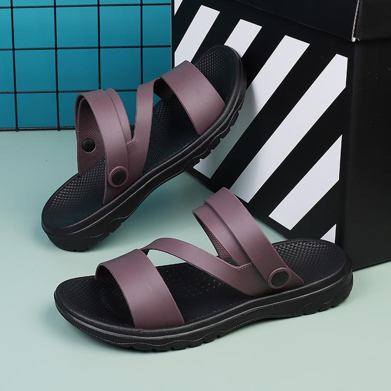 Summer Men's Sandals Outdoor Mens Slippers Comfortable Beach Casual Shoes Non-slip Breathable Roman Shoes Flip-Flop Garden Shoes
