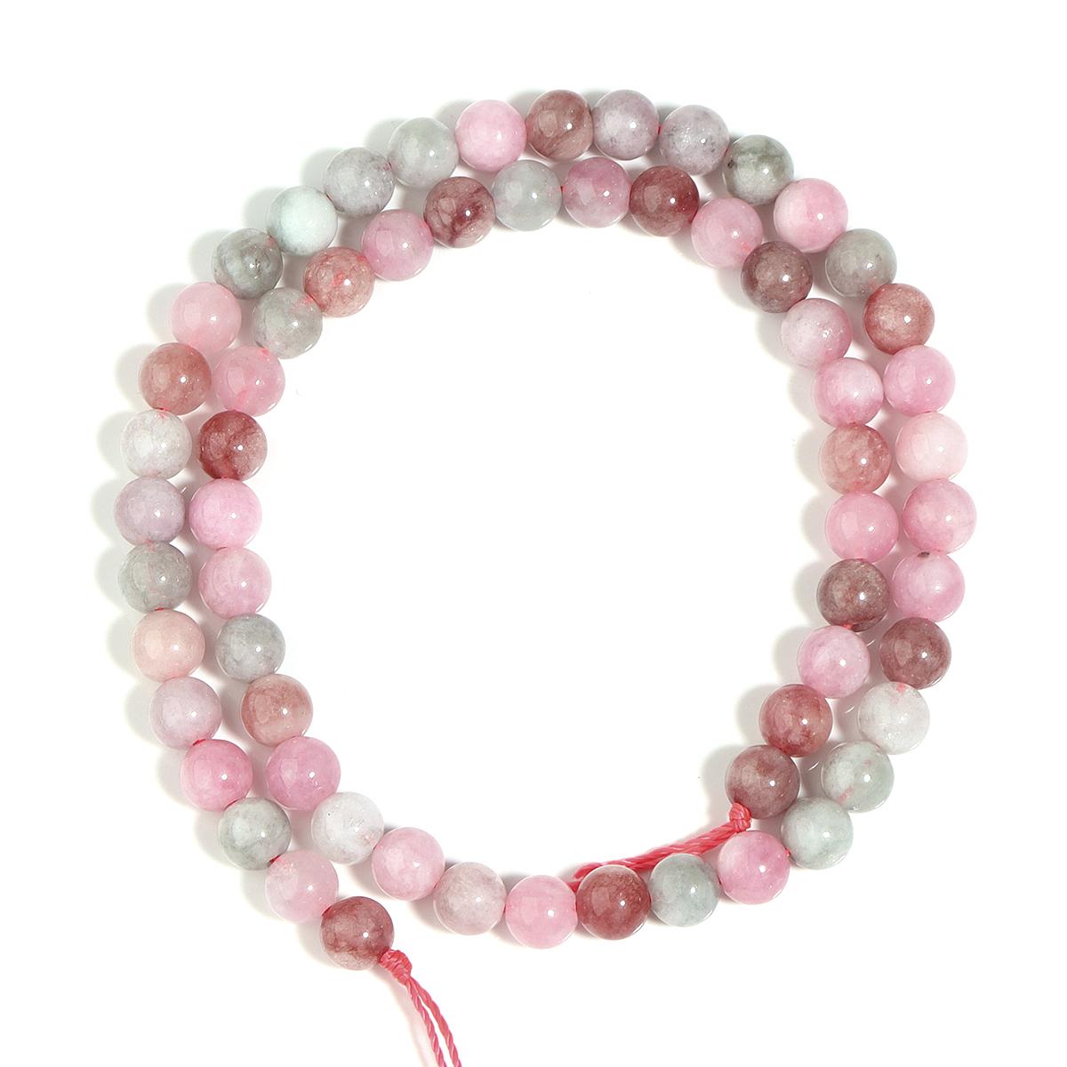 

1 Strand 6/8/10mm Natural Stone Beads Colorful Jade Round Loose Spacer Bead For Jewelry Making DIY Bracelet Necklace Accessories