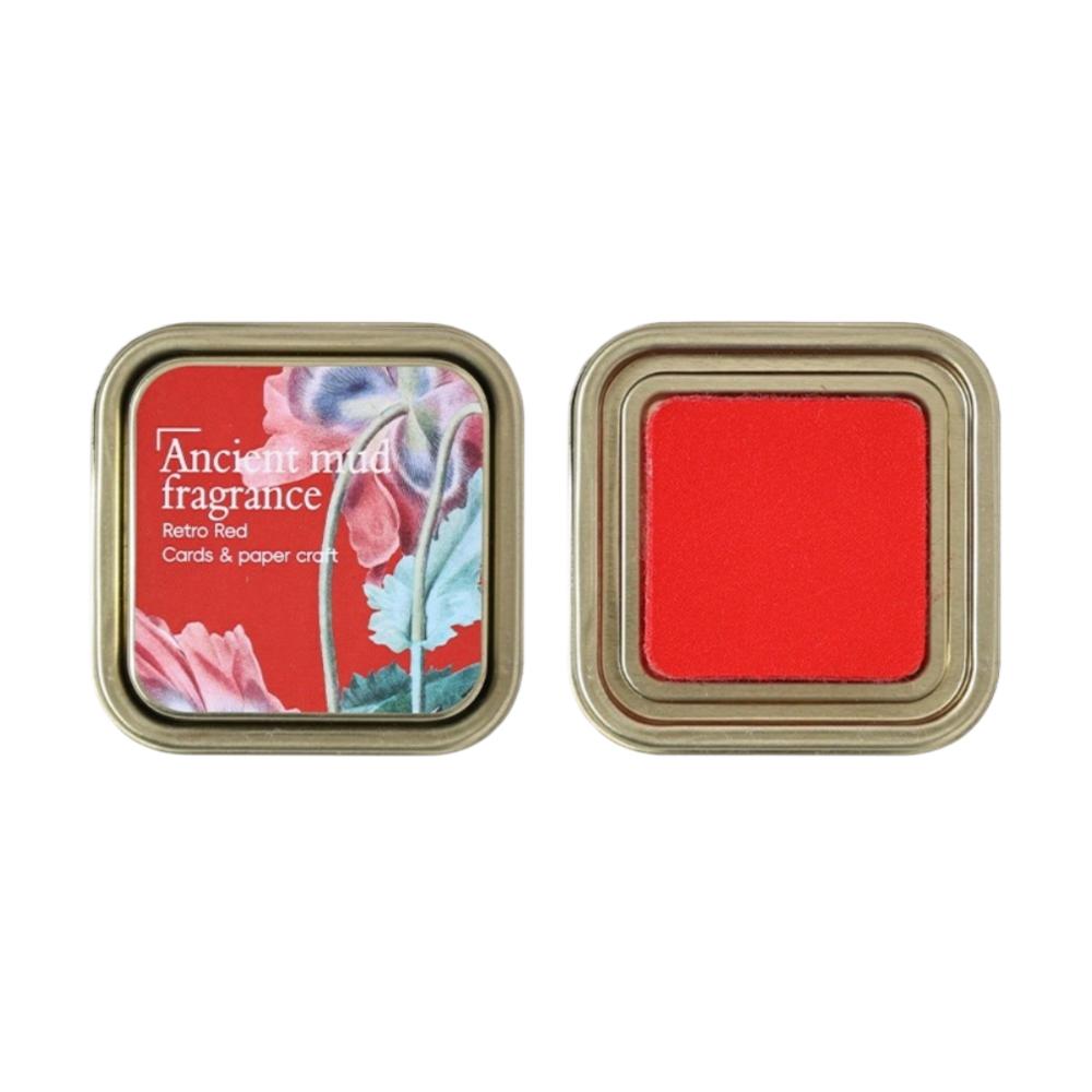 

Square Self Ink Stamp Multiple Colors Stationery Inkpad New Student Ink Pad for Students красный