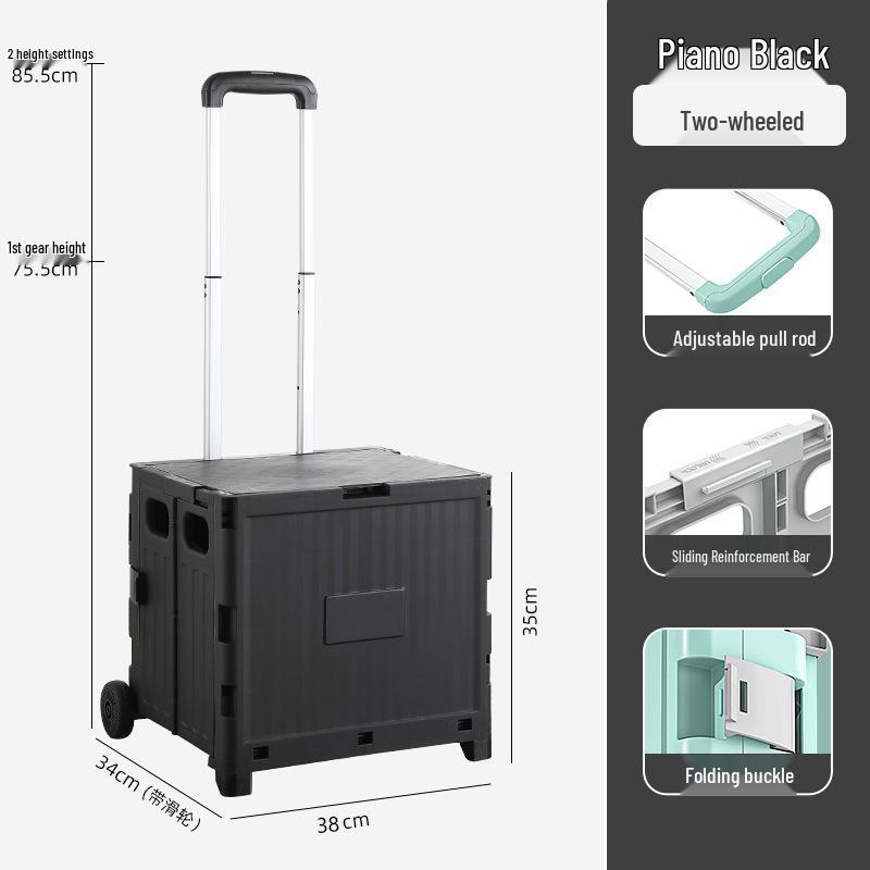 Portable Stair-Climbing Trolley: Folding Cart for Groceries, Camping, and Outdoor Use