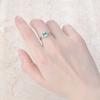Cincin Turquoise Alami Nyata 925 Perak Murni Cincin Jantung Batu Emstone untuk Wanita Pernikahan Perhiasan Pertunangan Janji Cantik