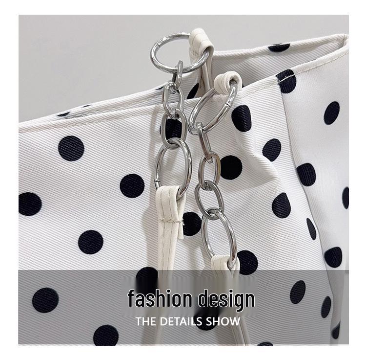2026 Women's High-Capacity Polka Dot Tote Bag - Fashionable Shoulder & Handheld Design