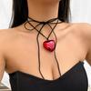 European and American Jewelry Novel Simple Love Pendant All-match Clavicle Chain Adjustable Wax Line Cold Wind Necklace