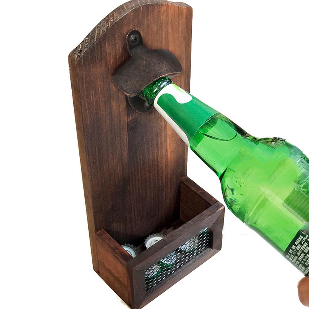 5PCS Wall Mounted Beer Bottle Opener Zinc Alloy Soda Beer Wine Bottle Opener Vintage Heavy Duty Bottle Opener for Kitchen Party 6