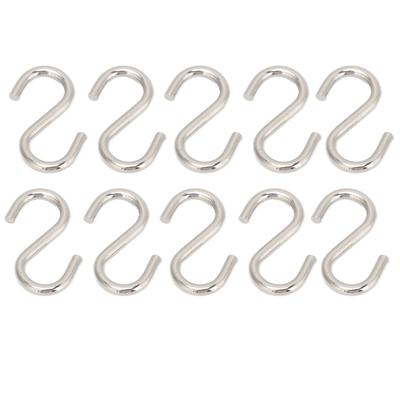 10Pcs S Shaped Hooks Strong Thickened Metal Durable S Shaped Widely Used Small S Hooks for Clothes Bags Utensils S212