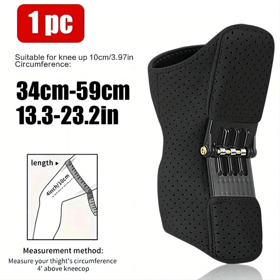 1 Pc Knee Brace Support With Powerful Rebound Springs,Adjustable Hook&Loop Closure,Running Sports Stabilizer Pads For Men&Women