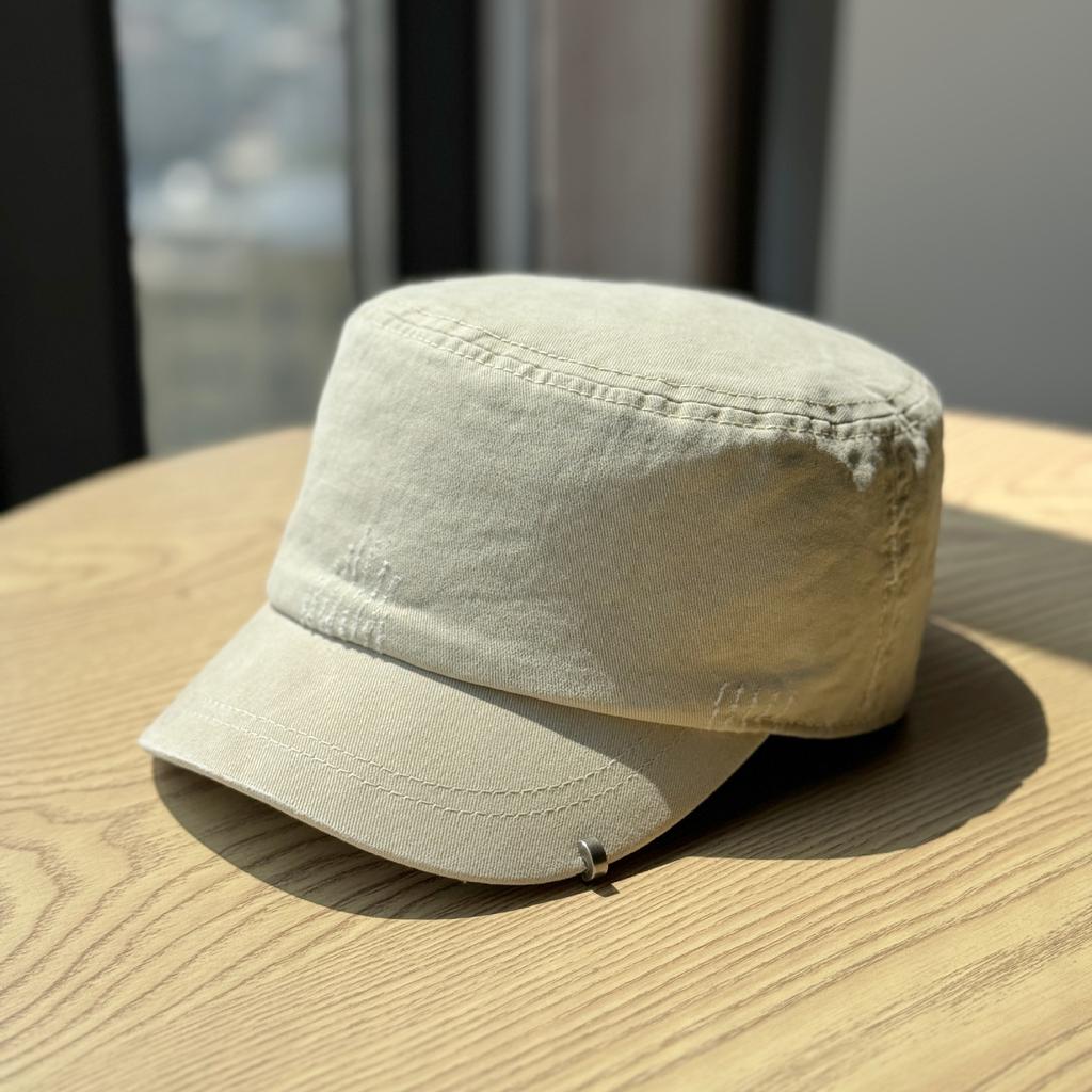 British Style New Star Beret Women's Spring and Autumn Large Head Circumference Flat Top Navy Hat Retro Face-showing Little Painter Hat