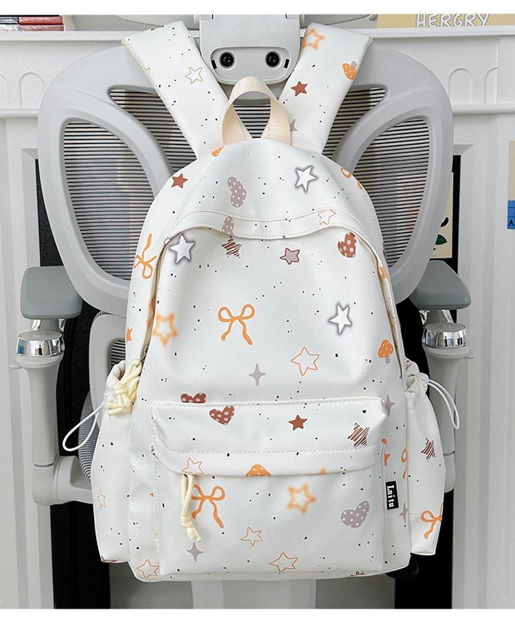 Schoolbag Cartoon Backpack Female Student Campus Cute Star Backpack Large Capacity Lightweight High Value Junior High School Bag