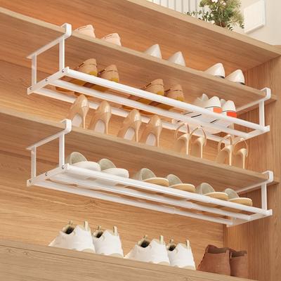 Unequipped Extendable Shelf 50 80cm Steel Storage Rack for Shoe Cabinet Closet Top Sale