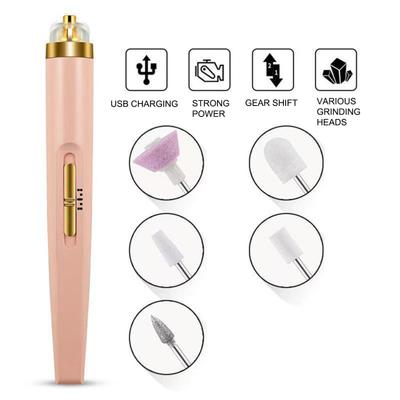 1 Set Electric Nail Grinder High-Speed Rechargeable Plastic Manicure Polishing Machine Nail Drill File Grinder Kit