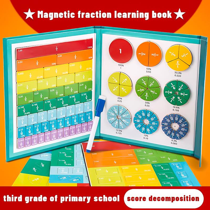 Magnetic Fraction Calculation Education Tool Fraction Educational Puzzle A