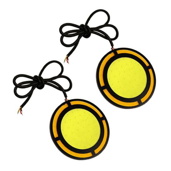 1 Paar DC12V runde wasserdichte Auto-Nebelscheinwerfer COB LED DRL Tagfahrlichter
