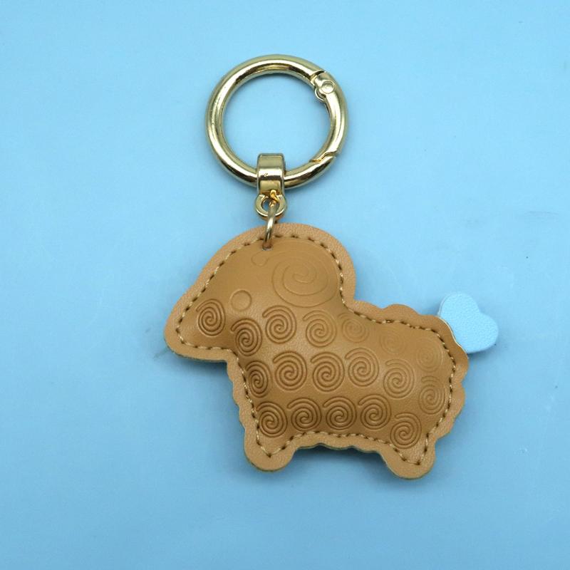 2027 Lunar New Year Goat Pendant Durable Pu Sheep Keychain Bag Decor Gift For Friends