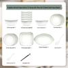 Handun Gradient Cloud Hues 60-Piece Bone China Dinnerware Set