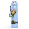 PC Retro Drill Machine Industrial Sketch Print 750ml colorful plastic sports water bottle leakproof pop up lid with straw for outdoor work home use