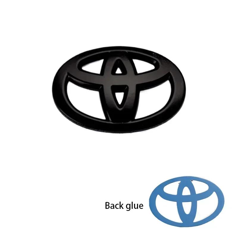 

3D ABS Car front grille trunk Logo Sticker For Toyota RAV4 Corolla Camry Levin Reiz Yaris Vios Highlander CHR Avalon accessory 100mmX70mm