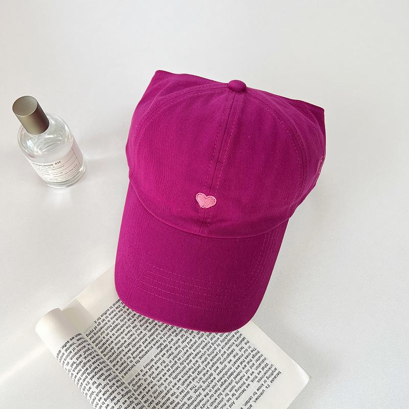 

Полупустой верх можно завязать в высокий хвост, бейсболка с вышивкой «любовь», детская кепка с солнцезащитным кремом для отдыха и спорта M（56-58cm） розы красного