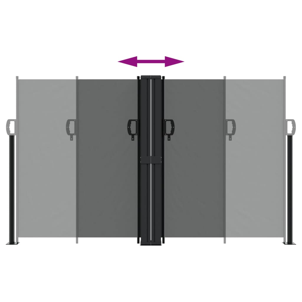 Retractable Side Awning Anthracite Grey 140 x 600 cm