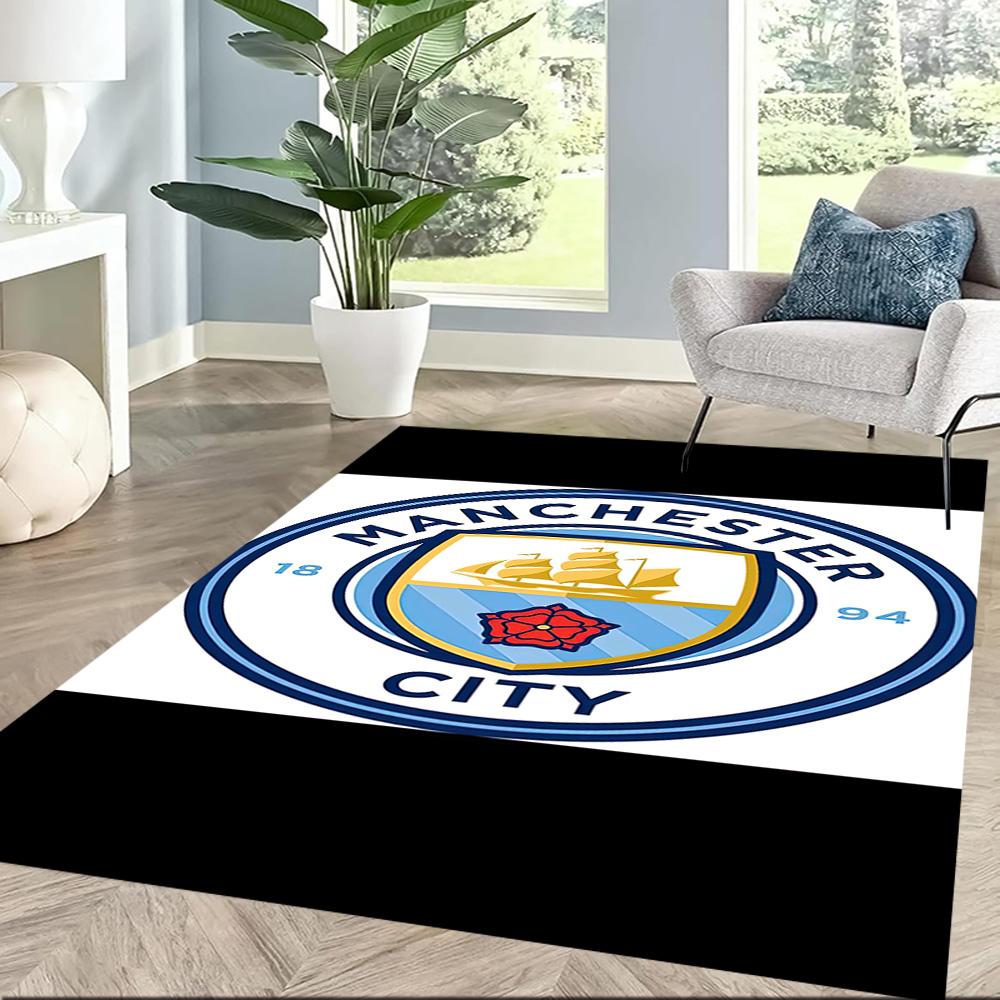 Manchester City Floor Rug Office Rug Suitable For Decorate Room Entryway Bedrooms Dining Room Antislip Carpet Decorate Offices Birthdaychristmas Gift