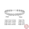 ORSA JEWELS Exquisite Tennis Bracelet 925 Sterling Silver 3mm Oval Zirconia Chain Hand Chain Boho Style Unisex Design Gift SB209