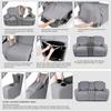 Solid Color Recliner Covers All-inclusive Loveseat Center Console Sofa Covers Elastic 2Seater Couch Slipcovers with Cup Holder