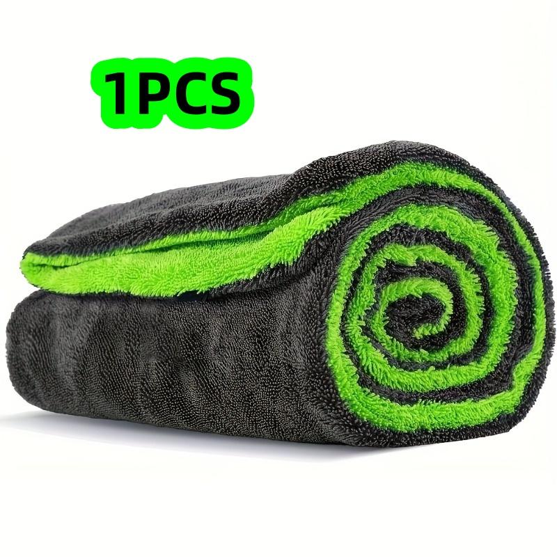 

1/2 Pack Fluorescent Green Car Cleaning Cloth, Car Wash Towel, Glass Cleaning Towel, Extra Large and Thick, Super Absorbent, Non-Marking,