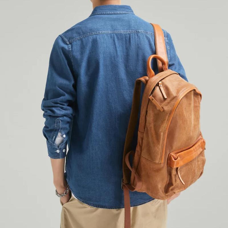 Spring and Summer Denim Shirts for Men Daily Casual Shirts Pure Cotton Lapel Collar Long Sleeve Men Shirt with Pocket Korean Fashion Men Tops