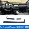 Interior Accessories For Hyundai Tucson NX4 - 2024 Carbon Fiber Side Front Air Condition Vent Outlet Cover Trim Sticker