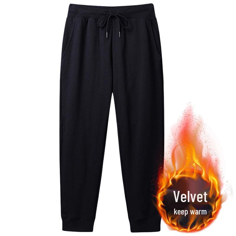 Men's Trendy Solid Color Velvet-Lined Hooded Sweater - Thick, Warm, Autumn/Winter Korean Style Pullover with Round Neck.