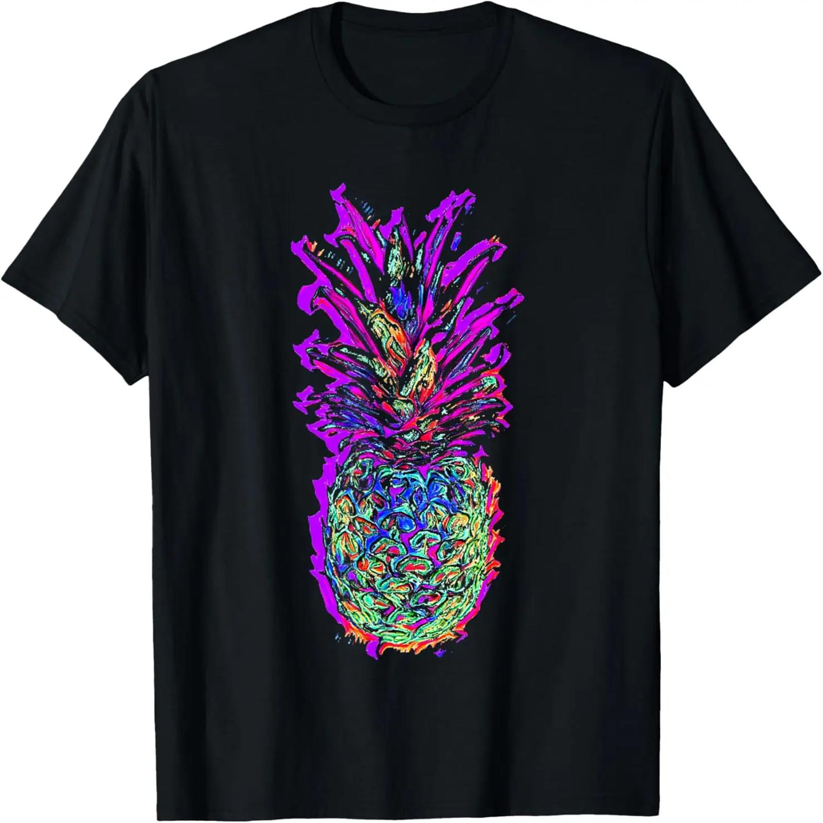 Pineapple Colorful Art Painting Trippy Psychedelic Pineapple T-Shirt S