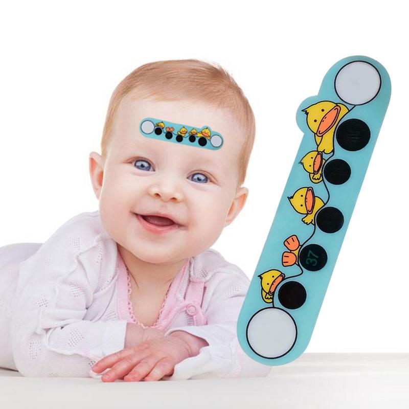 Baby Thermometer Sticker 20pcs Kids Lovely Cartoon Ladybug Temperature Indicator Baby Care Body Fever Forehead Testing