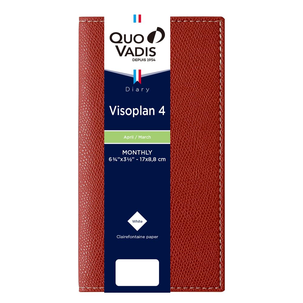 

Quo Vadis Planner [Starting April 2025] Diary Bisoplan 4/Club (Monthly Type, Slim Size 17 x 8.8 cm) Bordeaux QUOVADIS qv66502bx