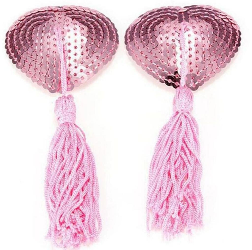 Sex Product Sequin Nipple Cover for women Lingerie long Tassel Breast Bra Pasties Stickers Self Adhesive Heart Shape Breast Stic