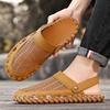 2025 Summer Breathable Men's Mesh Sandals Hand-sewn Casual Beach Shoes Men's Large Size Bag Head Cool Shoes