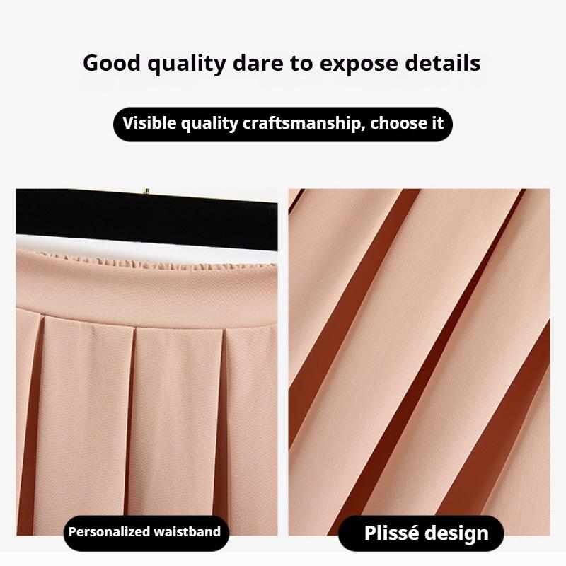 Japanischer Retro Lässig Vielseitig Siebenpunkt Rockhose Damen Sommerdesign Nische Große Größe Gerader Rock