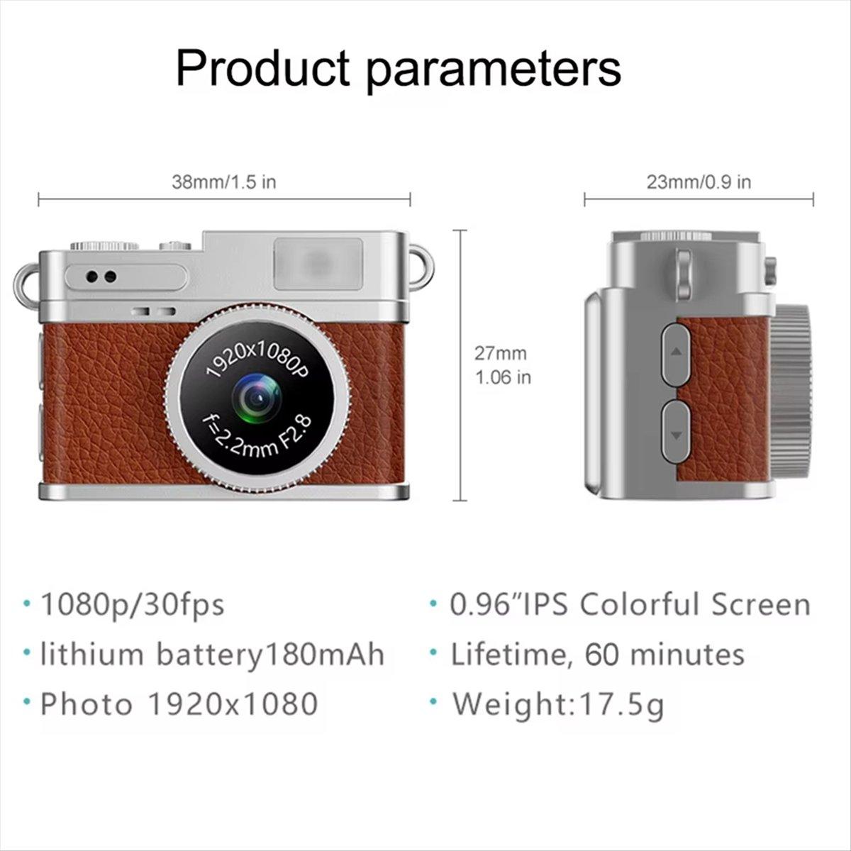 

1080P Retro Pocket Camera 0.96 Inch Thumb Student Sports Camera Portable Video Camera Mini Necklace Camera Green China Mainland