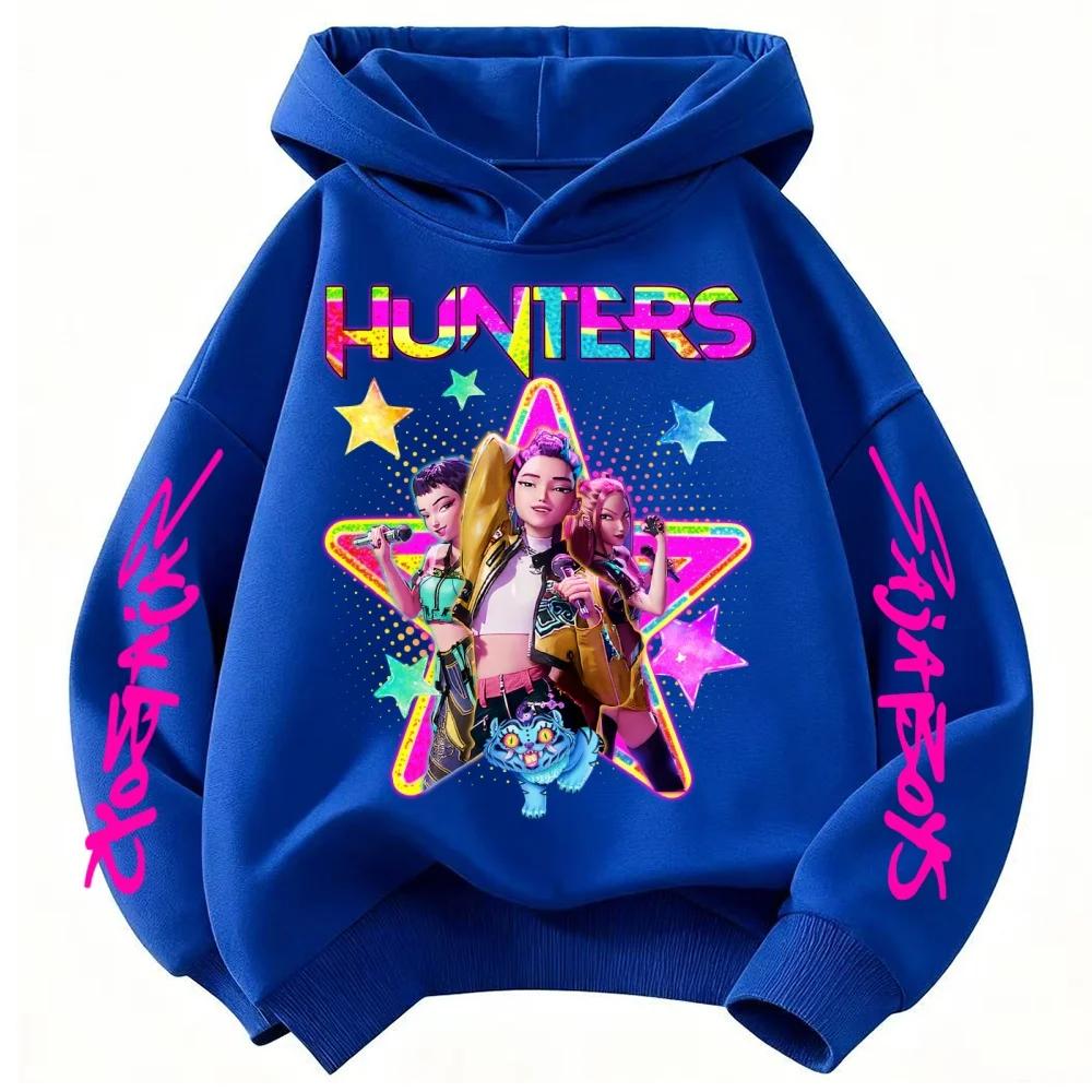 

KPop Demon Hunter Huntrix Girls Spring and Autumn Sweatshirt Children s Long Sleeve Hoodie 130