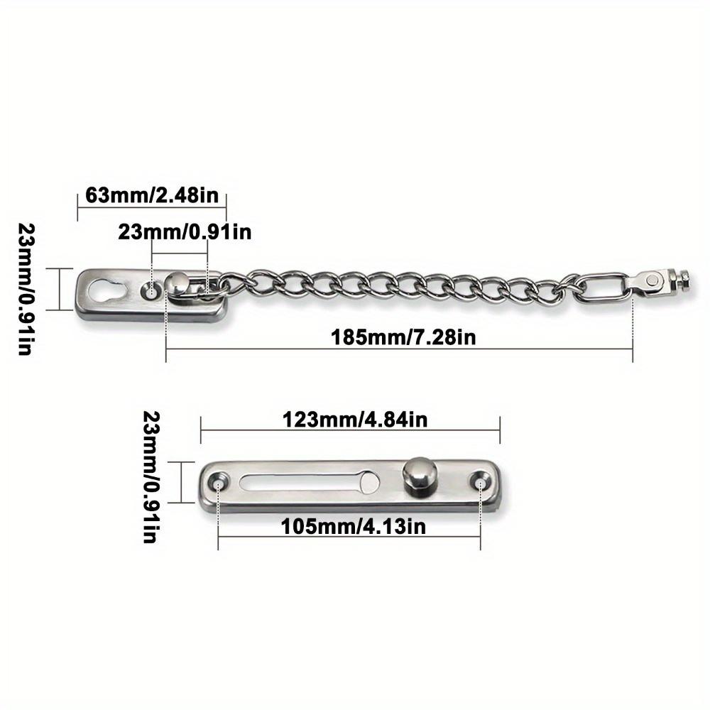 1 st Dörrkedjelås Dörrvakt med Fjäder Stöldskydd Presslås Nyckellöst Dörrlås Lägg till Extra Säkerhet med Fjäder Stöldskydd Presslås Dörr