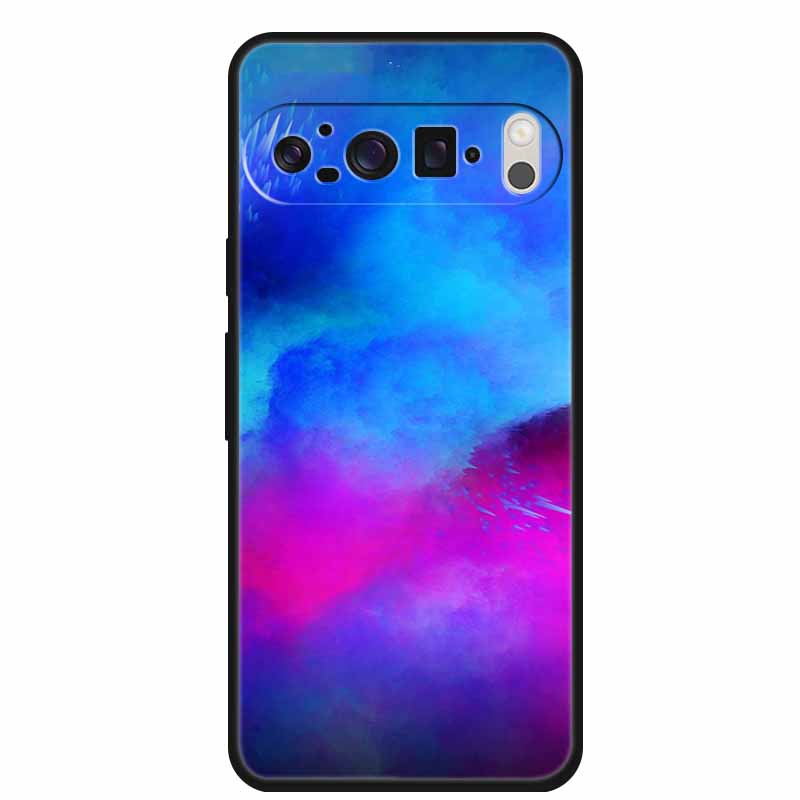 For Google Pixel 9 Pro XL Cellphone Case Luxury Protector Soft Silicone Cover for Google Pixel 9Pro XL Marble Soft Black Funda