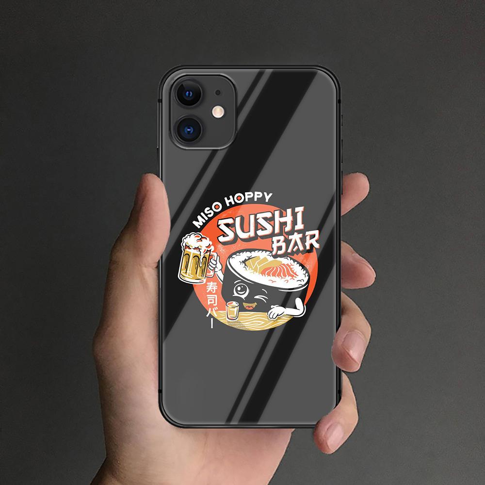 Pouzdro na telefon z tvrzeného skla Japanese Food Ramen pro iPhone Samsung Galaxy OnePlus Oppo Xiaomi Redmi Note SA 7 8 9 10 11 12 13 14 20 21 22 53 Pro Ultra