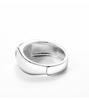 925 Sterling Silver Men's & Women's Open Ring with Black Agate - Elegant and Unique Design