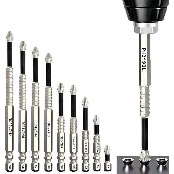 High Magnetic Screwdriver Drill Bit Set, 2025 New Anti-Slip Magnetic Electric Screwdriver Set, Strong Magnetic Durability Screwdriver Drill Bit Set,