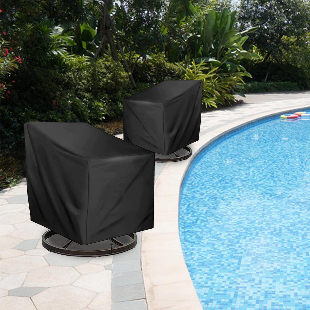 Outdoor Patio Rocking Chair Cover Yard Furniture Supplies Lawn Lounge Protector Cover For Homeowners Apartment Balcony Summer