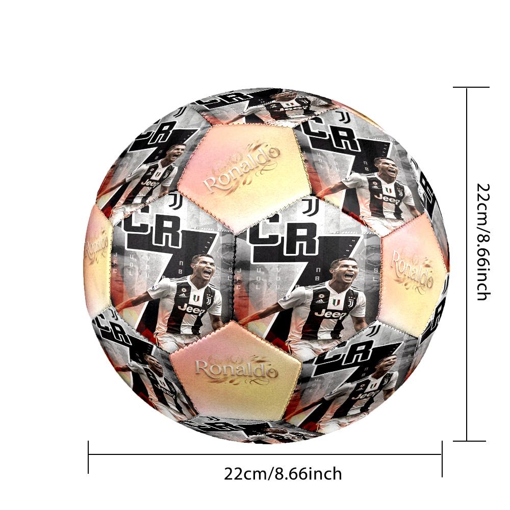 Ronaldo's Cr7 Football Legend Size 5 Soccer Ball Machine Sewn Indoor/Outdoor Training and Matches Perfect Commemorative Gift for Soccer Lovers