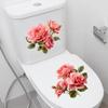 Rose Toilet Seat Stickers Self-Adhesive Waterproof for Personalized Bathroom Decor